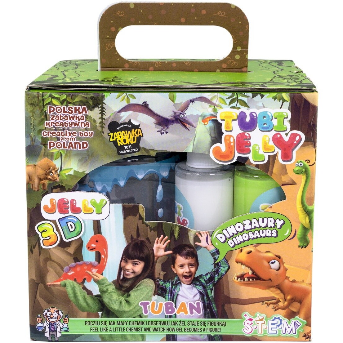 Jucarie creativa Creative set Tubi Jelly Set of dinosaurs - small aquarium TU3338