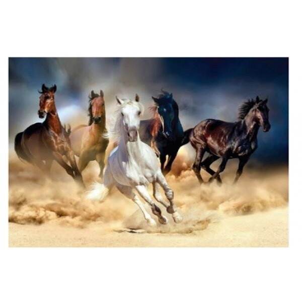 Jucarie Creativa Diamond mosaic - Horses at a gallop