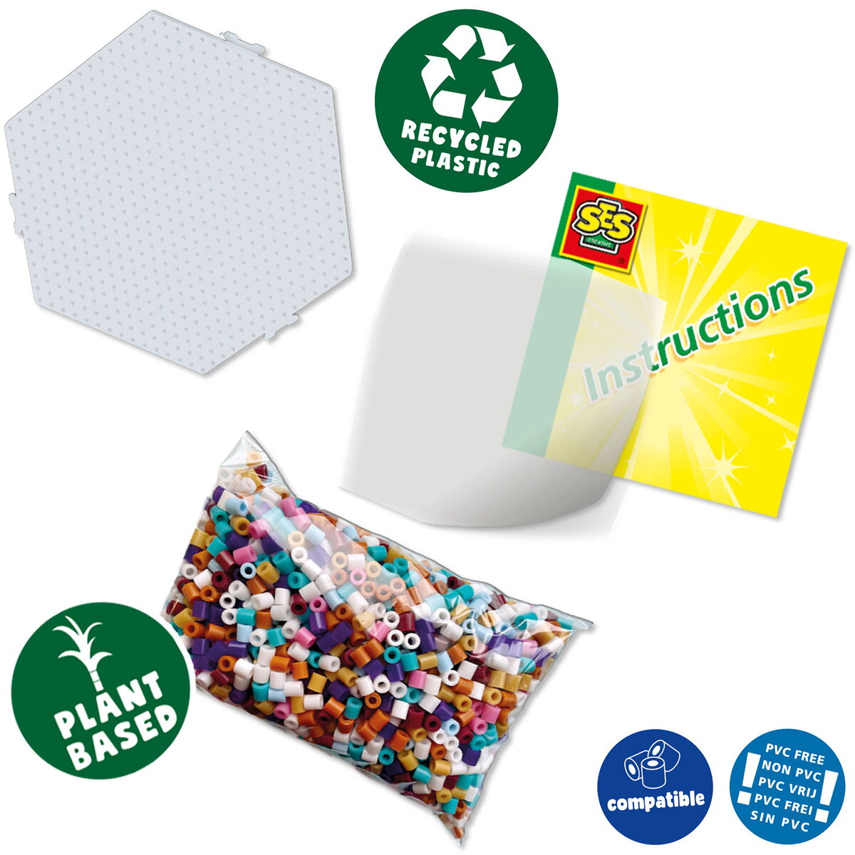 Jucarie Creativa Green Beedz – Margele de calcat Animale din padure