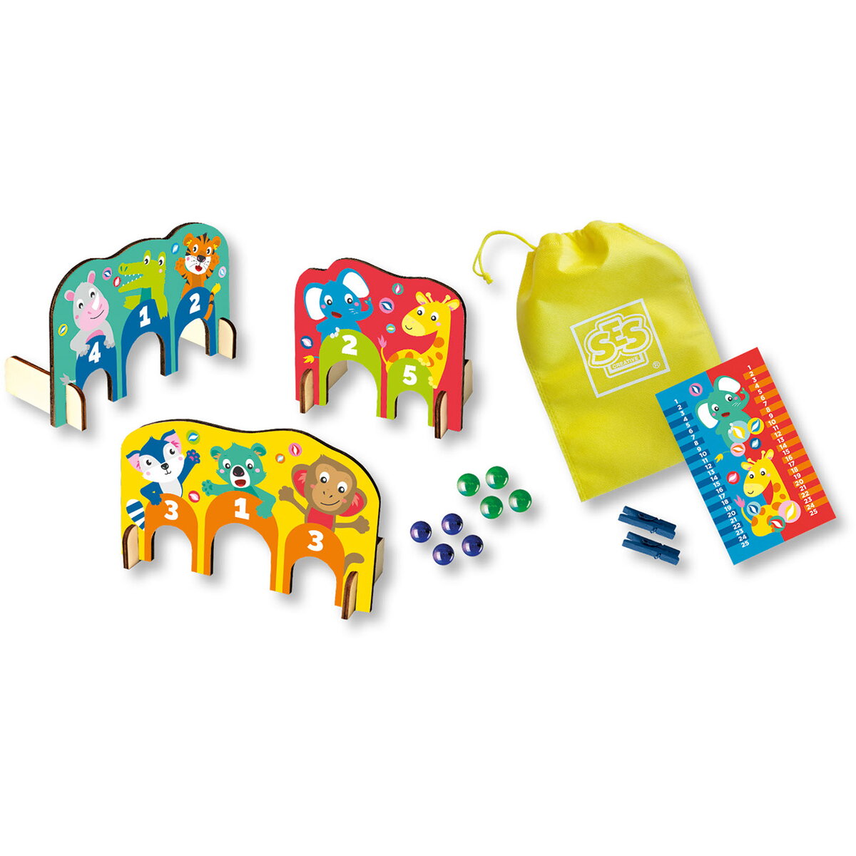 Jucarie Creativa Joc de petrecere copii - Bile si porti din lemn