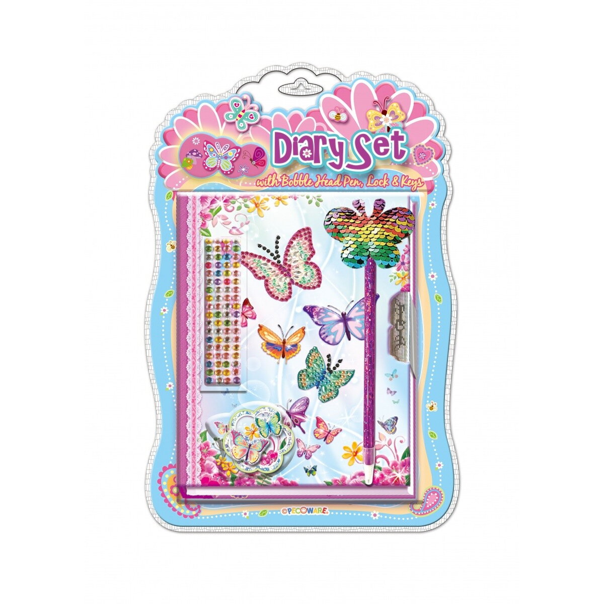 Jucarie creativa Jurnal cu stilou Pecoware - Fluturi 2