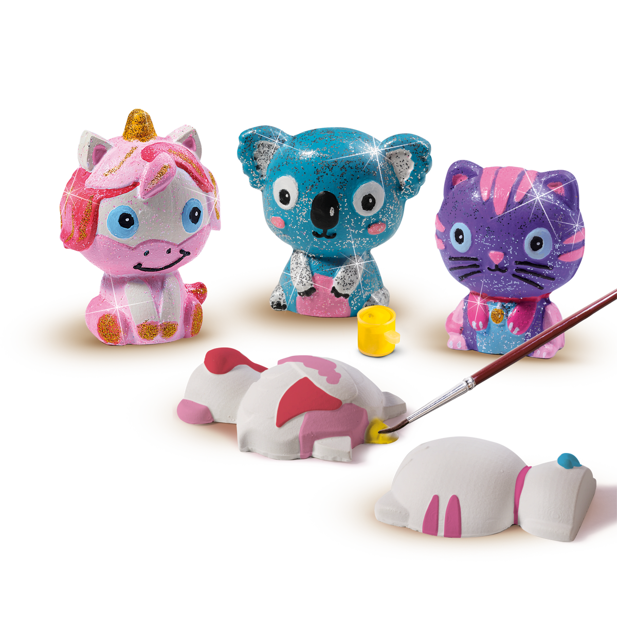 Jucarie Creativa mulaj si pictura - Animale cu glitter