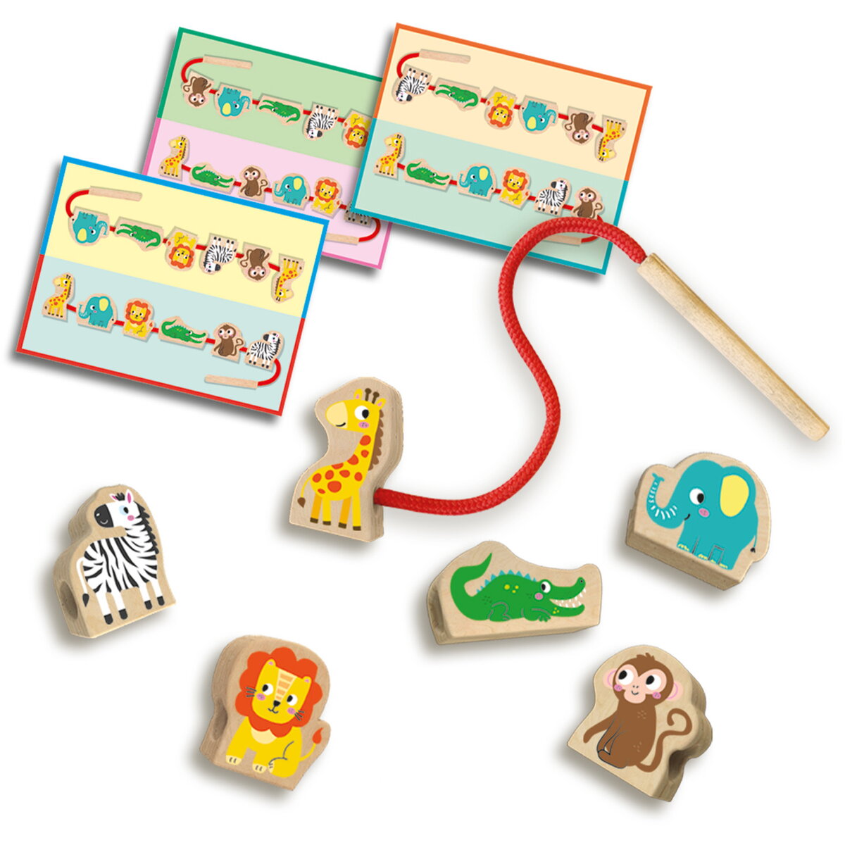 Jucarie Creativa My first - Set de insirat animale din lemn