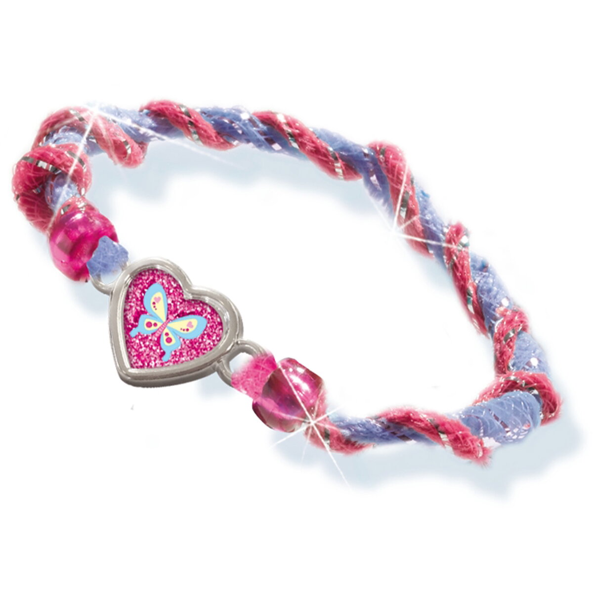 Jucarie Creativa pentru copii - Bratari cu margele, sclipici si accesorii decorative