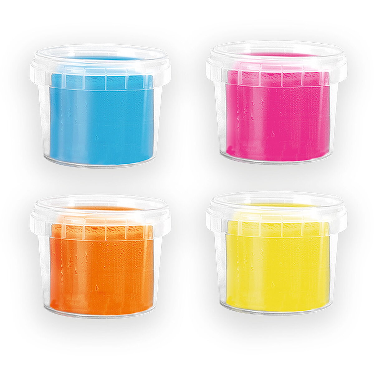 Jucarie Creativa Plastilina colorata vegana pentru copii SES Happy 4 x 90 gr