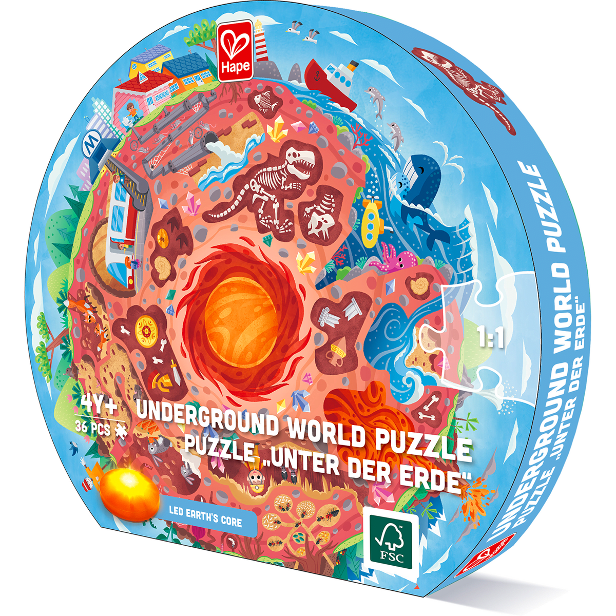 Jucarie Creativa Puzzle copii arheologie, cu lumini led  (38 piese)