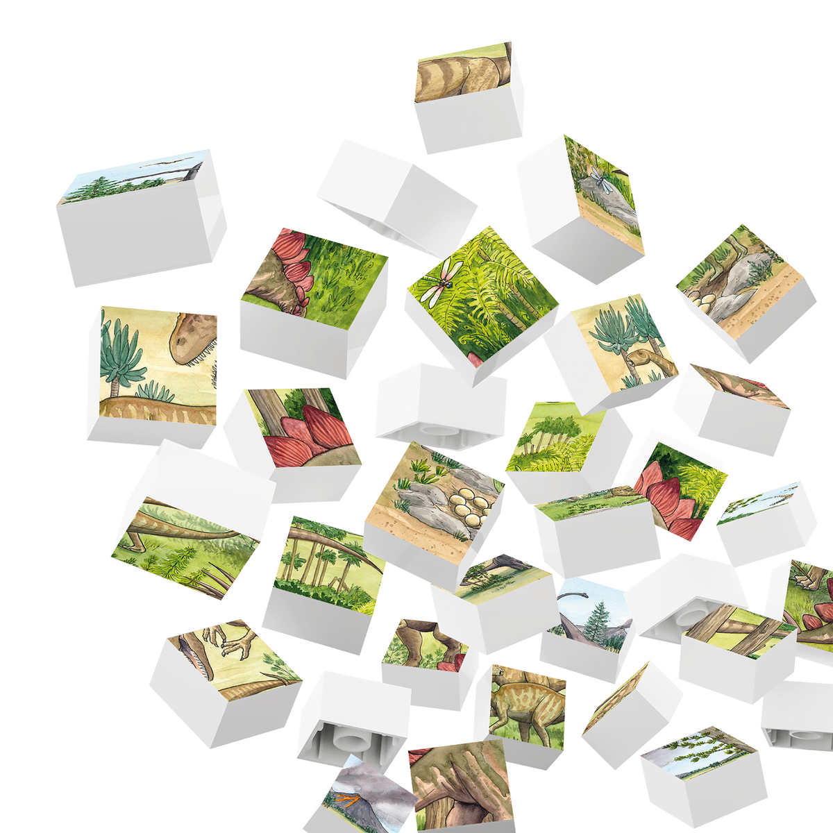 Jucarie Creativa Puzzle Lumea dinozaurilor Hubelino (35 piese)