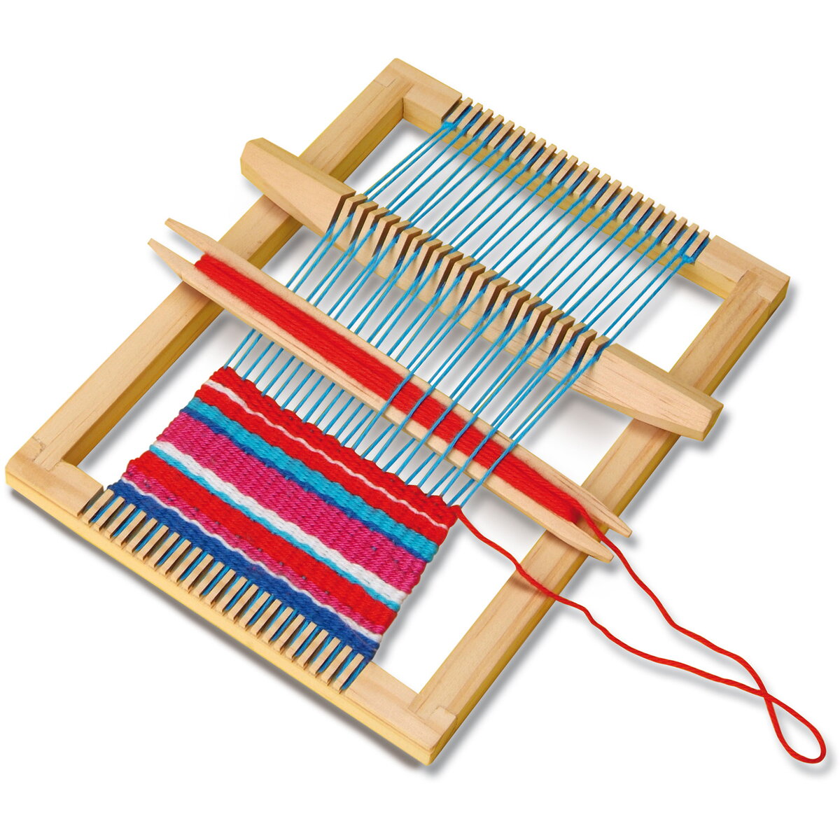 Jucarie Creativa Razboi de tesut de jucarie cu accesorii si fire colorate