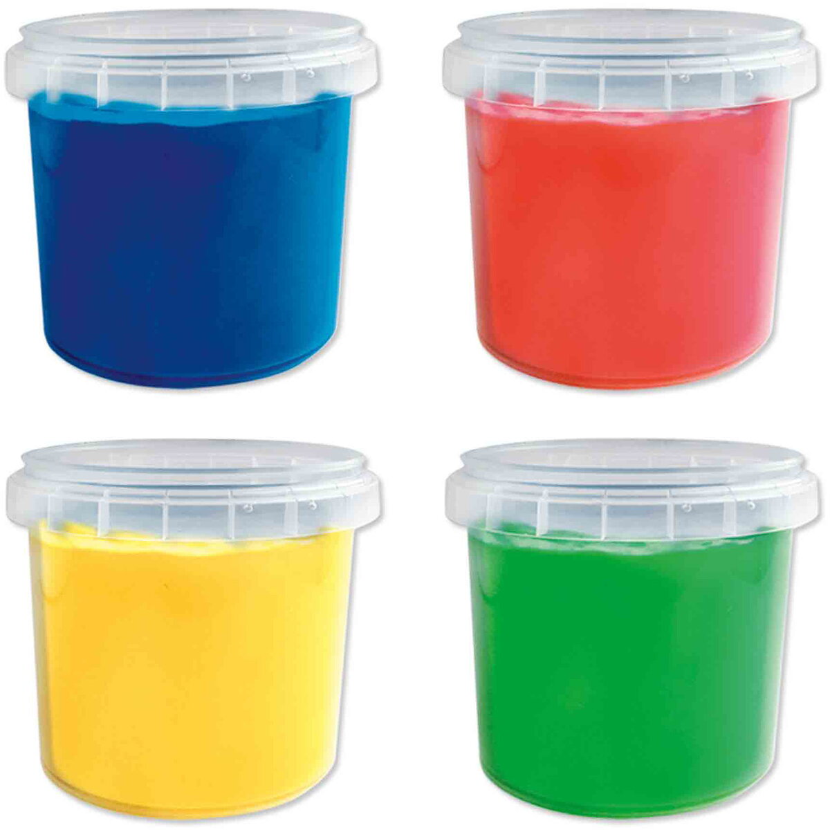 Jucarie Creativa Set acuarele pentru degete, culori primare (4 x 110ml)