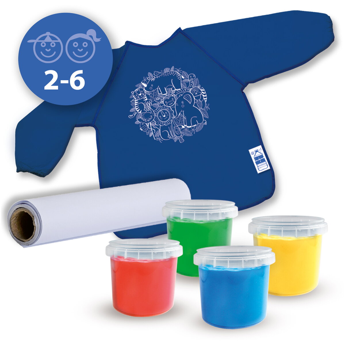 Jucarie Creativa Set acuarele pentru degetele ECO si sort pentru copii