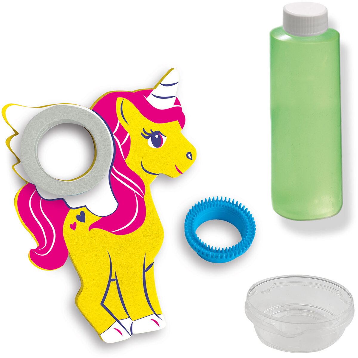 Jucarie Creativa Set baloane de sapun cu jucarie in forma de unicorn