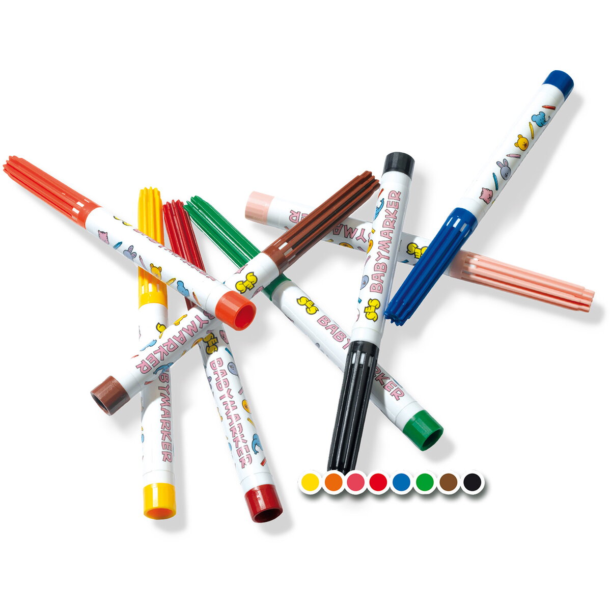 Jucarie Creativa Set de 8 markere colorate de jucarie pentru copii