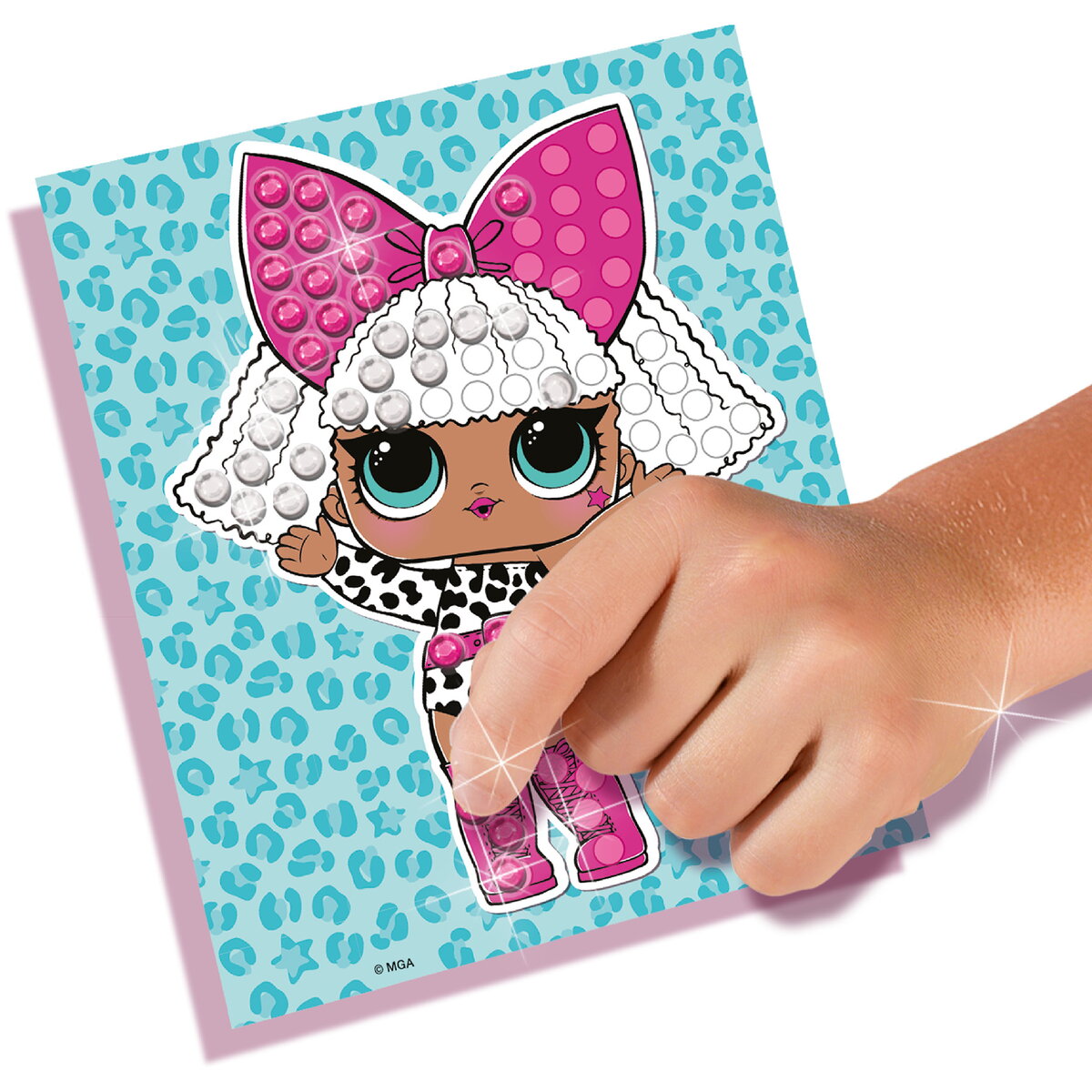 Jucarie Creativa Set de jucarie L.O.L. - Mozaic si abtibilduri cu sclipici si diamante