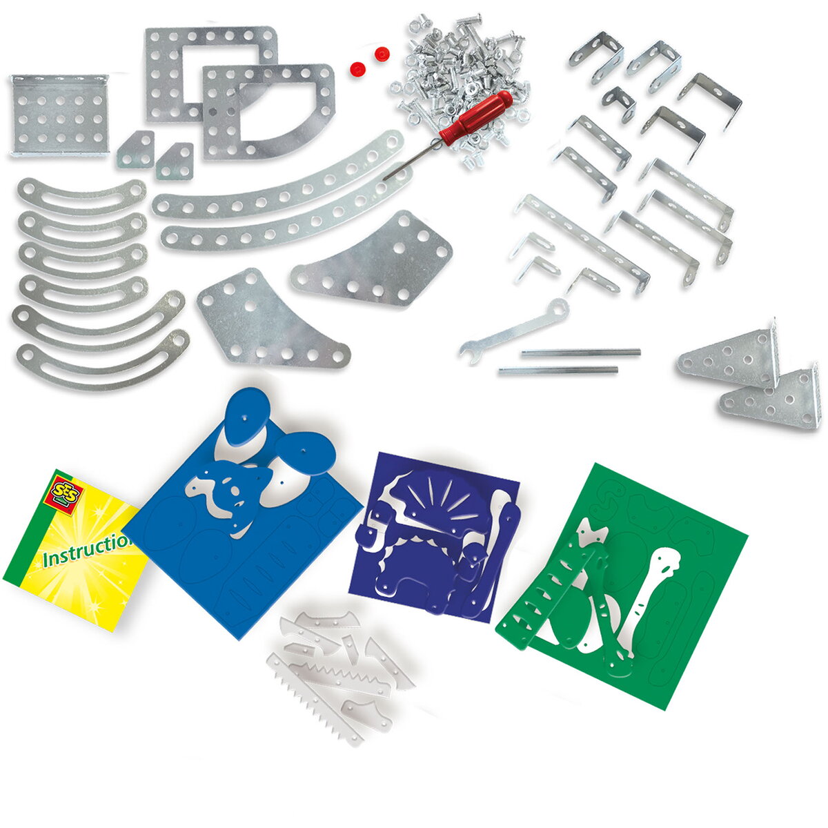 Jucarie Creativa Set de jucarie pentru copii de construit dinozauri din metal