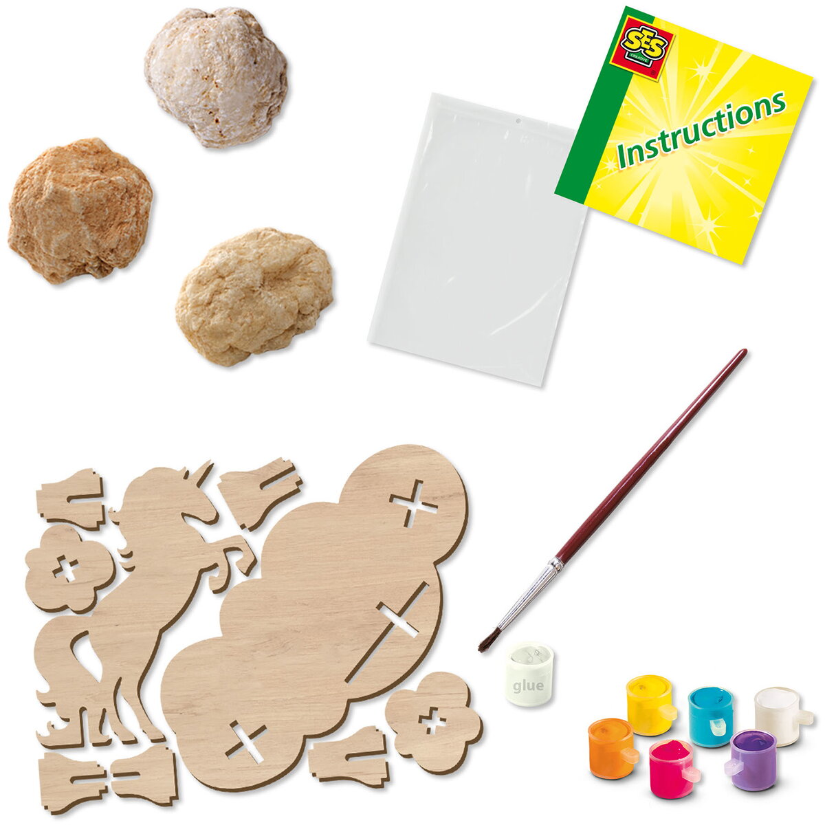 Jucarie Creativa Set de pictat geode pentru copii cu suport unicorn