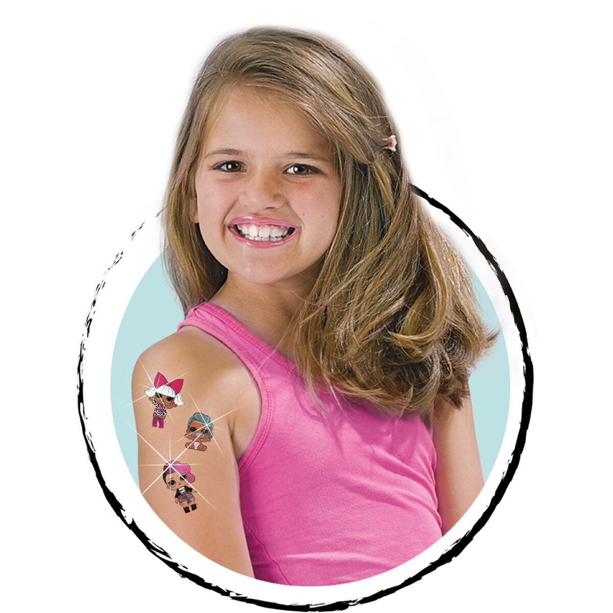 Jucarie Creativa Set L.O.L. de tatuaje stralucitoare pentru copii
