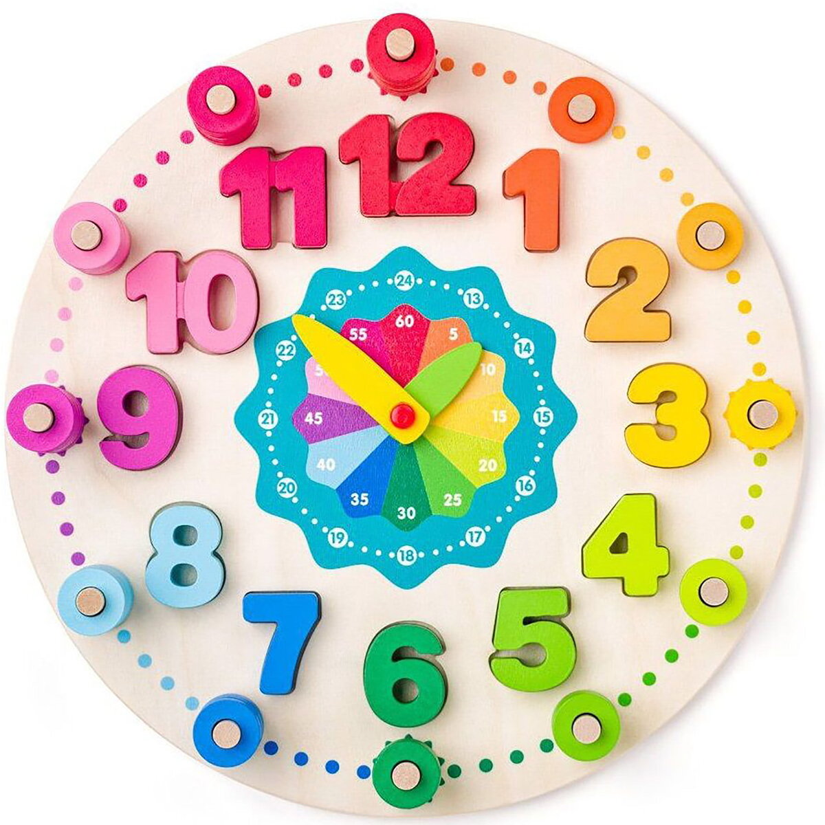 Jucarie din lemn - Ceas didactic cu matematica