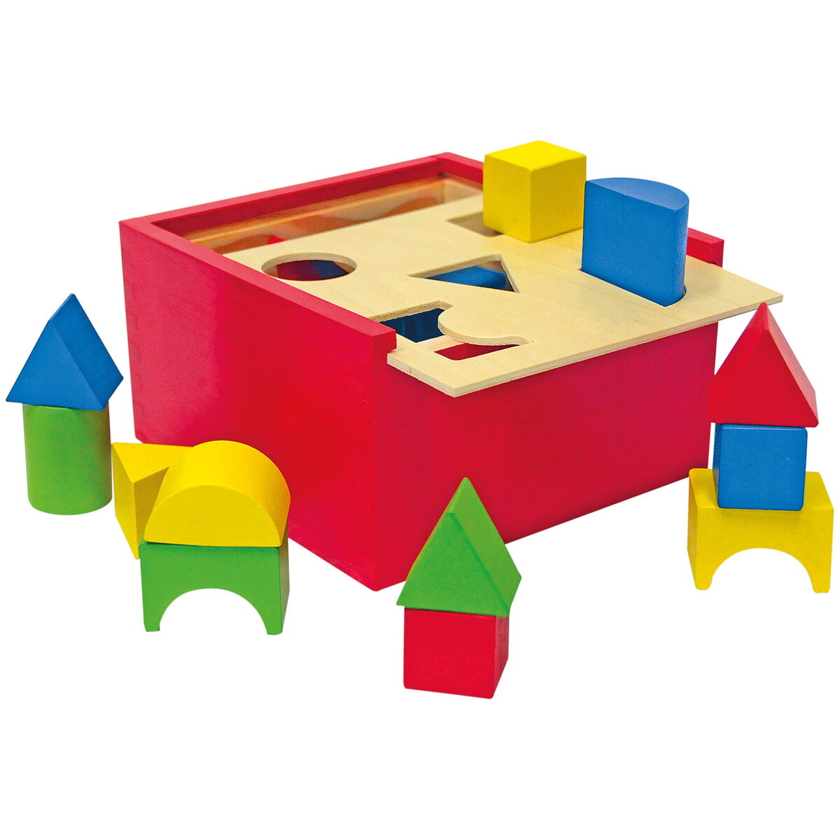 Jucarie din lemn - Cutie de sortare a formelor