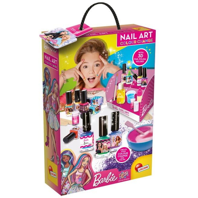 Jucarie Educationala Creative set Barbie Create a color changing polish