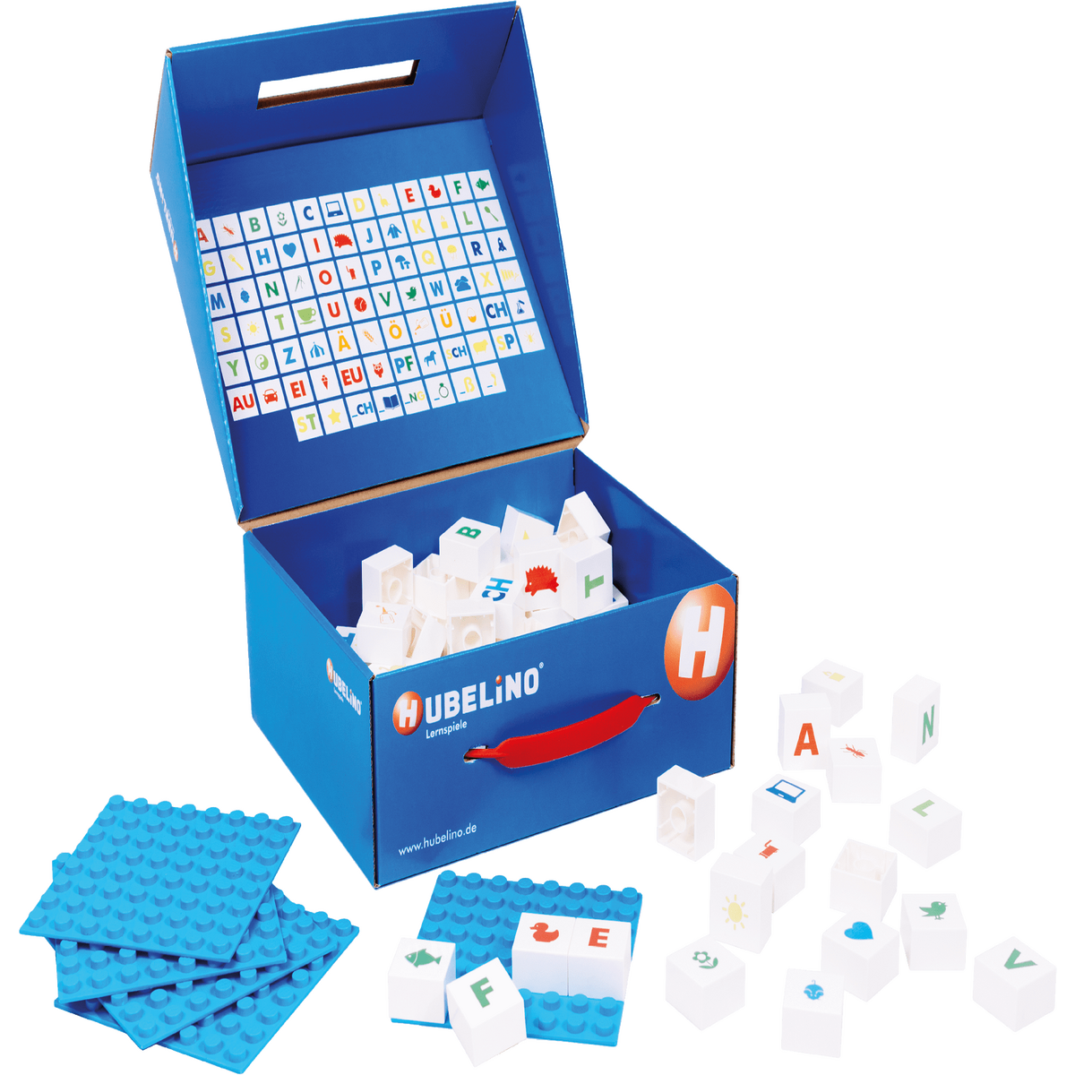 Jucarie Educationala Joc Hubelino pentru copii de invatat literele (85 piese)