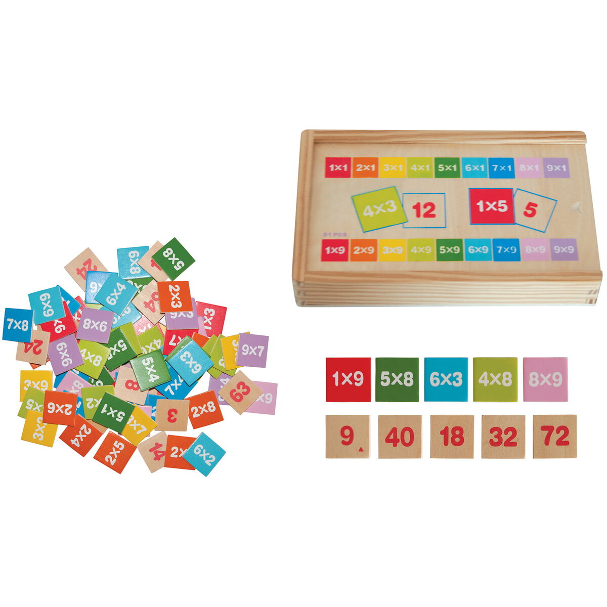 Jucarie Educationala Jucarie din lemn - Invatam matematica, inmultire si impartire