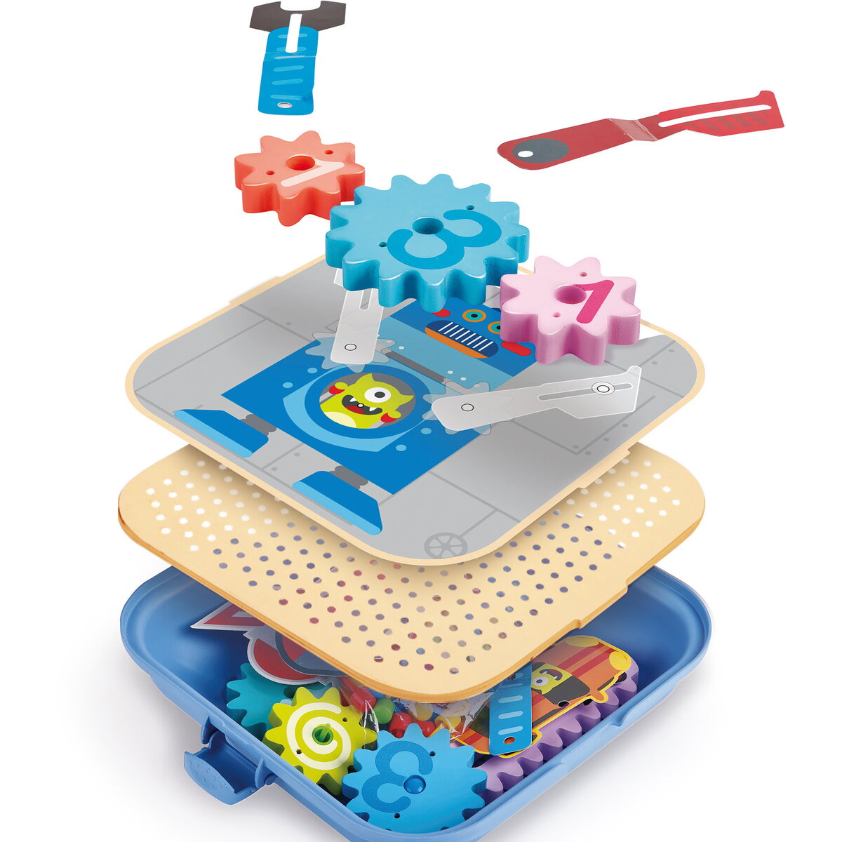 Jucarie Educationala Jucarie din lemn - Set de joaca roti zimtate