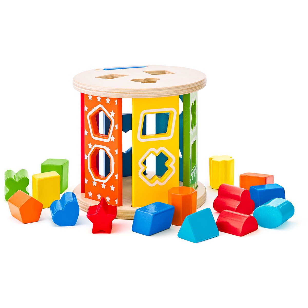 Jucarie Educationala Jucarie din lemn - Sortator de forme rulant