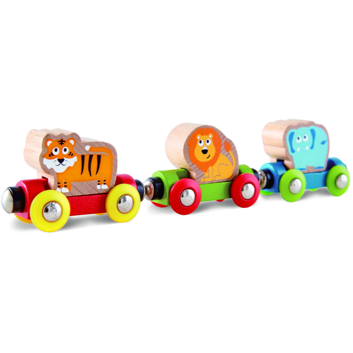 Jucarie Educationala Jucarie din lemn - Tren calatorie in Jungla
