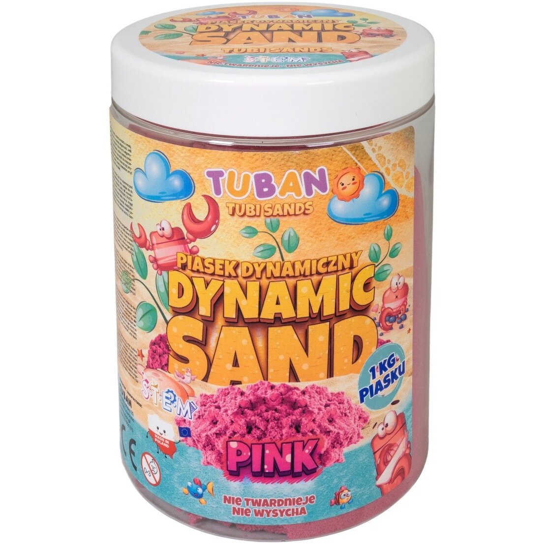 Jucarie Educativa Dynamic sand 1kg pink