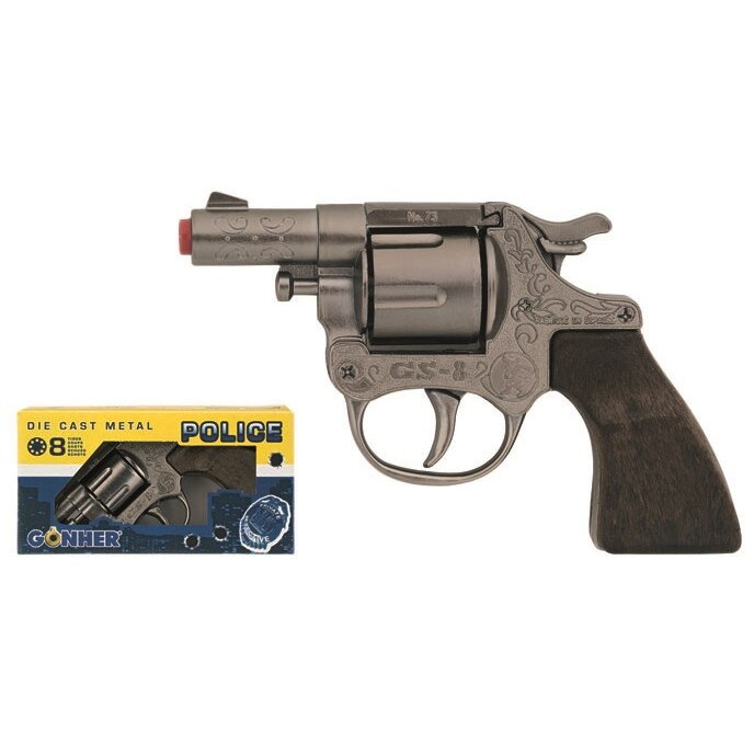 Jucarie Police revolver small, metal 73/0