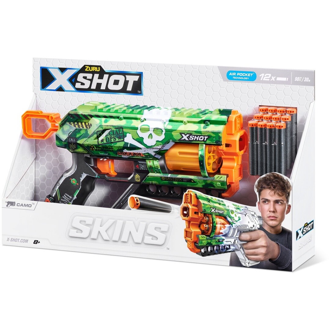 Jucarie Razboi Blaster Skins Griefer Camo 12 darts