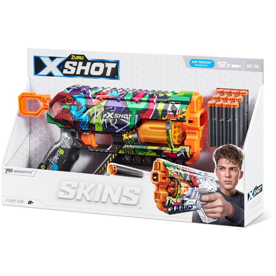 Jucarie Razboi Blaster Skins Griefer Graffiti 12 darts