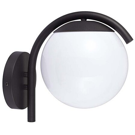 LAMPA PERETE CU SOCLU E27 IP44 - NEGRU MAT
