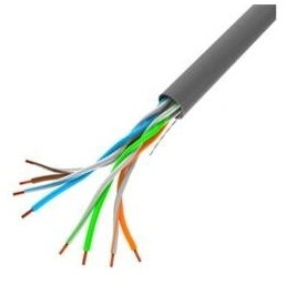 LAN cable cat. 5E 305m solid CCA grey fluke passed
