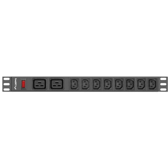 LANBERG POWER STRIP PDU RACK (1U, 16A,2XC19,8XC13)