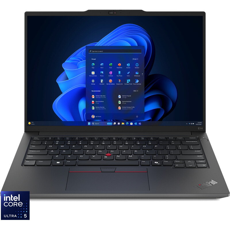 Laptop ThinkPad E14 Gen 6 14 inch WUXGA Intel Core Ultra 5 125U 16GB SSR5 512GB SSD Windows 11 Pro Black