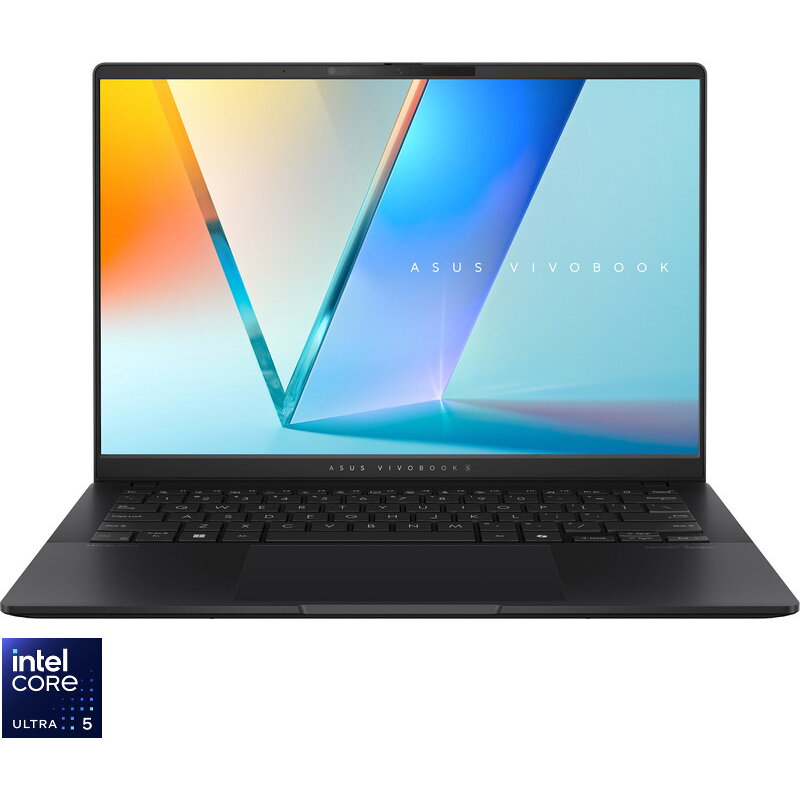 Laptop 14'' Vivobook S 14 OLED S5406SA, WUXGA, Procesor Intel Core Ultra 5 226V (8M Cache, up to 4.50 GHz), 16GB LPDDR5X, 512GB SSD, Intel Arc 130V, No OS, Neutral Black
