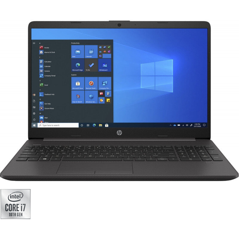 Laptop 15.6 250 G8, HD, Procesor Intel Core i7-1065G7 (8M Cache, up to 3.90 GHz), 8GB DDR4, 256GB SSD, Intel Iris Plus, Win 10 Pro, Dark Ash Silver