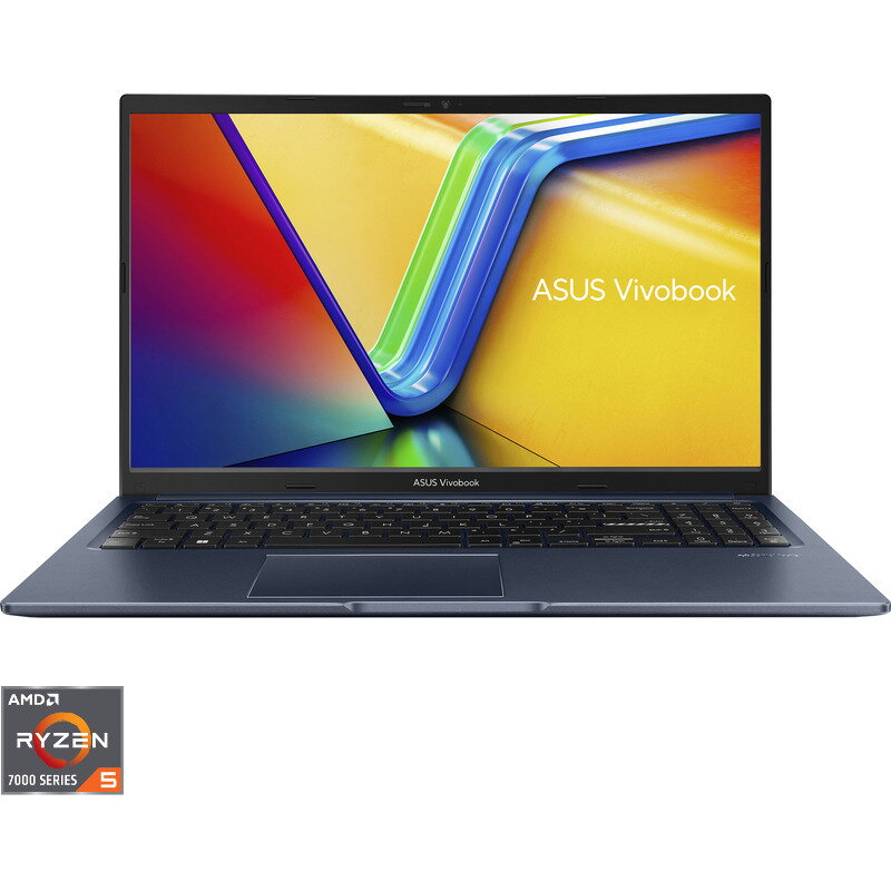 Laptop Vivobook 15 M1502YA-BQ353 15.6 inch FHD AMD Ryzen 5 7430U 8GB DDR4 512GB SSD Quiet Blue