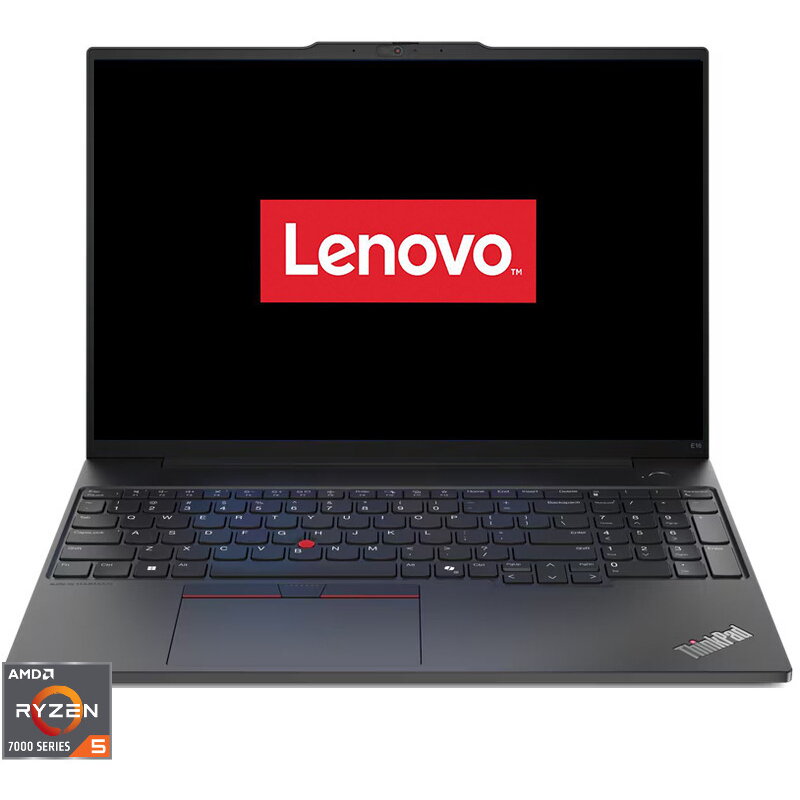Laptop ThinkPad E16 Gen 2 16 inch WUXGA AD Ryzen 5 7535HS 16GB DDR5 512GB SSD Black