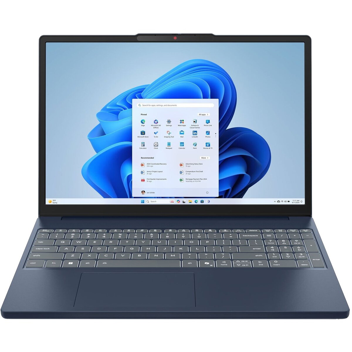 Laptop IdeaPad Slim 5 15ARP10 AMD Ryzen™ 5 7533HS Laptop 38.9 cm (15.3) WUXGA 16 GB LPDDR5x-SDRAM 512 GB SSD Wi-Fi 6 (802.11ax) Windows 11 Home Cosmic Blue