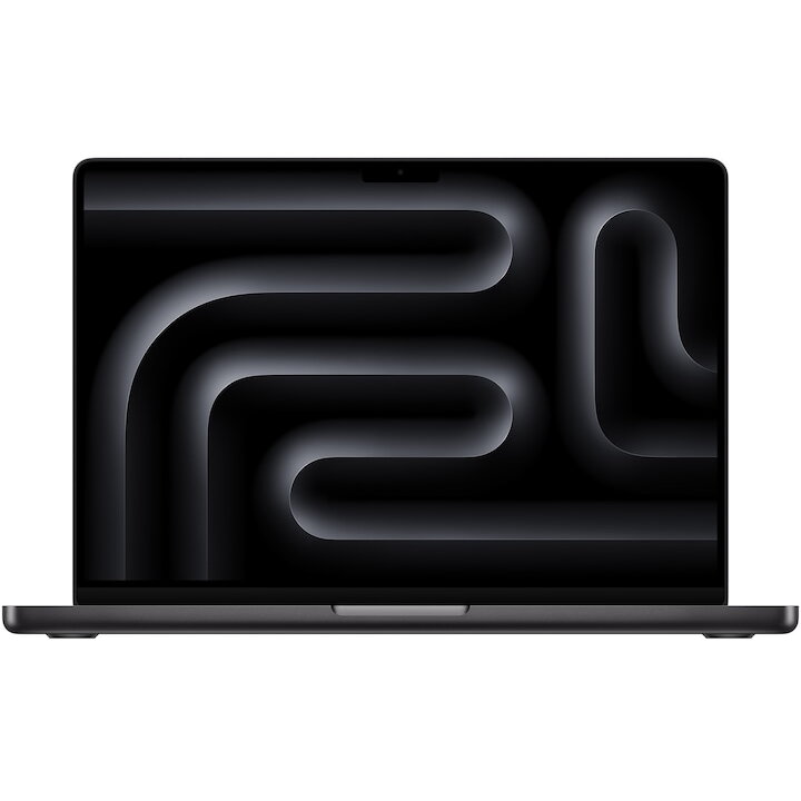Laptop MacBook Pro 14 cu procesor M3 Pro, 12 nuclee CPU si 18 nuclee GPU, 18GB, 512GB SSD, Space Black, INT KB, 96W USB-C