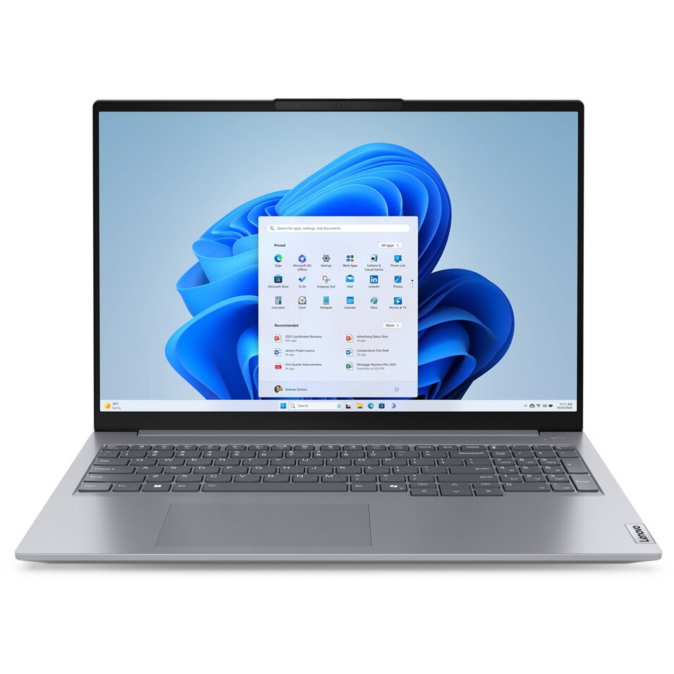 Laptop ThinkBook 16 G7 ARP AMD Ryzen™ 5 7535HS 40.6 cm (16) WUXGA 16 GB DDR5-SDRAM 512 GB SSD Wi-Fi 6E (802.11ax) Windows 11 Home Grey