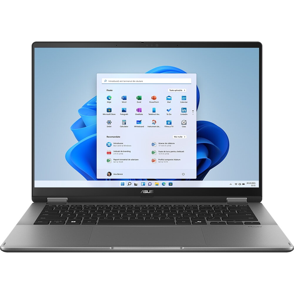 Laptop Vivobook 14 Flip WUXGA 14 inch Intel Core Ultra 7 258V 32GB 1TB PCIe Windows 11 Pro Matte Gray