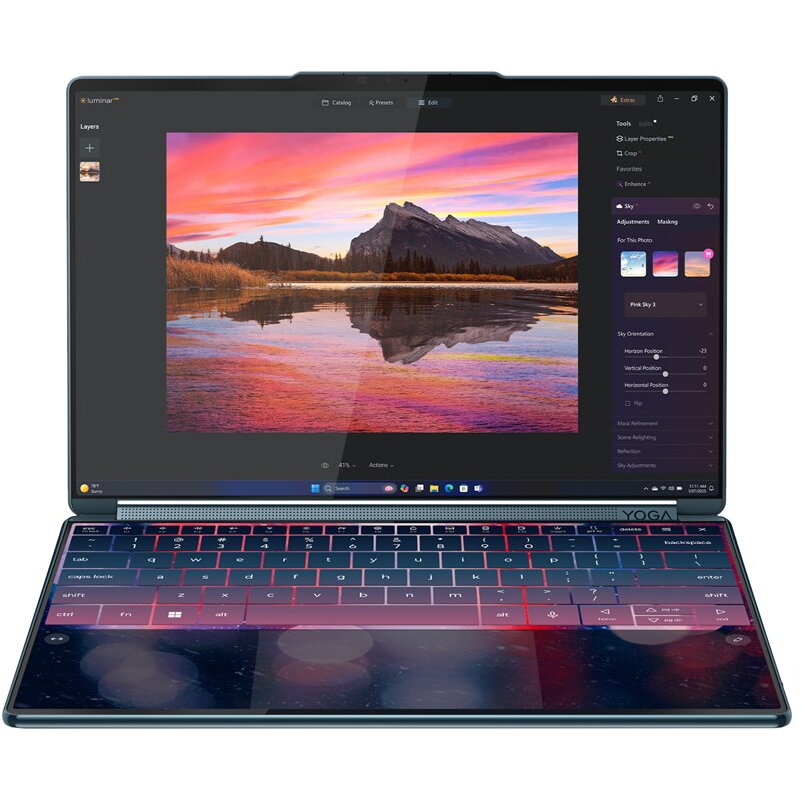 Laptop Yoga Book 9 14IAH10 Intel Core Ultra 7 255H 35.6 cm (14) Touchscreen 2.8K 32 GB LPDDR5x-SDRAM 1 TB SSD Wi-Fi 7 (802.11be) Windows 11 Pro Teal