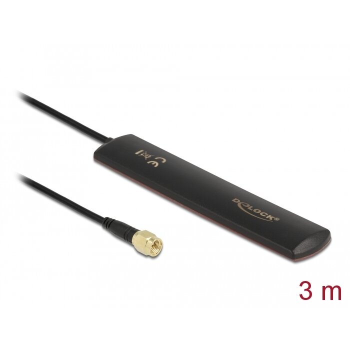 LTE SMA 3 dBi Omnidirectional Fixed Black Adhesive Mounting