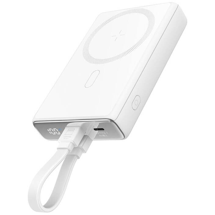 Magnetic Power Bank Kickstand Joyroom JR-PBM01, 10000mA, 20W (white)