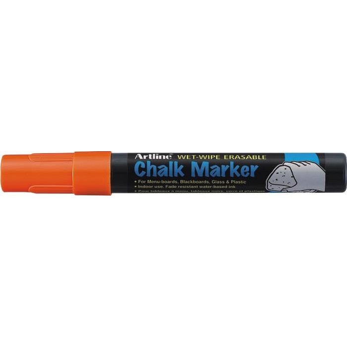 Marker cu creta Artline, pentru table de scris, varf 4.0mm - portocaliu