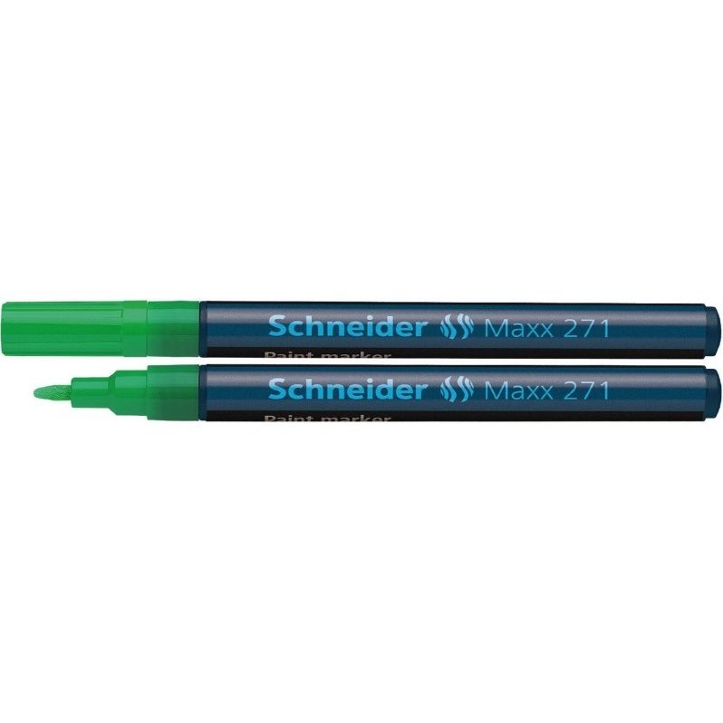 Marker cu vopsea SCHNEIDER Maxx 271, varf rotund 1-2mm - verde
