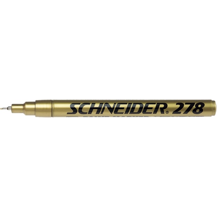 Marker cu vopsea  Schneider Maxx 278, varf rotund 0.8mm - auriu